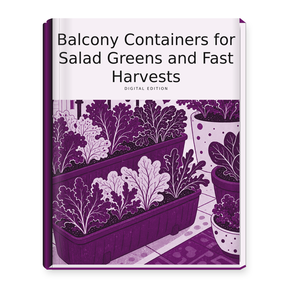 Balcony Containers for Salad Greens and Fast Harvests ebook cover